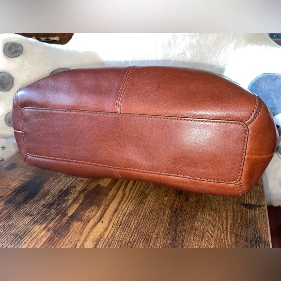 Coach Brown Leather Hobo Shoulder Bag - F13764 + FREE Twilly - Picture 6 of 15